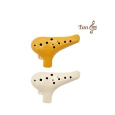 이얀 오카리나 알토C AC 교육용 무공해 천연 소재 오카리나, 엘로우, 1개