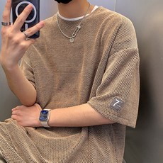 에쥬아 남자 루즈핏 반팔티 라운드넥 빈티지 티셔츠 캐주얼룩 클린핏 여름티