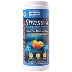 TRACE MINERALS RESEARCH Stress-X鎂粉, 覆盆子檸檬, 480g, 1罐