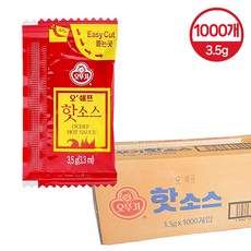 달디단마켓 오쉐프 일회용 핫소스 BOX 일회용 파우치 타바스코, 1000개
