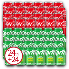 코카콜라 350ml 24캔 + 스프라이트 350ml 24캔, 48개