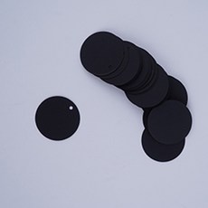 상품택 원형 무지 종이 라벨 의류 가격표 상표 태그 업소용 10P 블랙