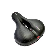 單車玩家 超厚Q軟座墊 加厚5cm 透氣舒適 自行車/單車座墊附轉接座, 紅, 1個