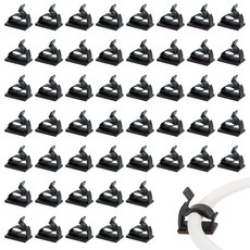 Brvlsoc 50팩 조절 가능한 접착 케이블 클립 - 책상 벽 및 홈 오피스 사용을 위한 와이어 홀더 코드 오거나이저 315623 8939971889