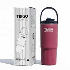 트리고 대용량 텀블러 보온 보냉텀블러 빨대 손잡이텀블러 차량용, 핑크, 1개, 750ml
