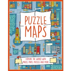 Puzzle Maps: Explore the World with Mazes Maps Puzzles and More Hardcover, Beetle Books