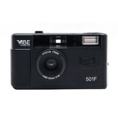 VIBE 501F 底片相機 復古 德國製造 內建閃光燈, 經典黑-black (贈電池),我不需加購, 1個