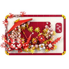 MOYU 紅年漫卷 積木玩具，培養空間想像力，提升手眼協調能力, 紅, 1個