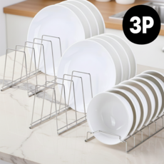 포플러 스텐 그릇 정리대 접시 밥그릇 꽂이, 스테인리스, 1개