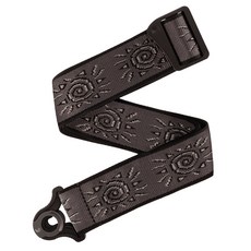 (老羊樂器店)D'Addario 50BAL系列 自動鎖定 電吉他背帶 無需背帶扣 安全, 1個, 銀太陽 50BALPW03