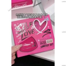 荔樹 我愛我粉撲套盒 塗鴉設計半絨柔軟 定妝遮瑕不吃粉 學生乾濕兩用, 1個