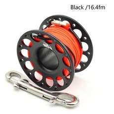 다이빙 스풀 릴 폴리에스터 로프 회전식 액세서리 15m, 블랙 30m