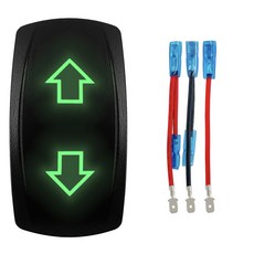 SXS 해양 와이어 점프 녹색 밴 로커 전등 토글 YJ 요트 지프 보트 JK 자동차 24V 트럭 PC 트랙터 12V 포함 트레일러 차량 스위치, Arrows, 1개