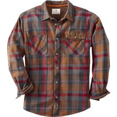 Legendary Whitetails 남성용 고중량 플란넬 셔츠 긴소매 버튼업 100% 면 스모키 마운틴 플레이드 라지 톨