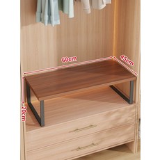 진열장 선반 미니 엔틱 하얀색 저다층 주방, 1단, 블랙 티크 60x45x20cm