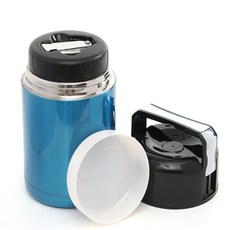 아서준 스토어 쿠킹간편조리 보온죽통1L 블루 스텐죽통