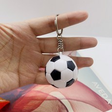 運動吊飾 足球鑰匙圈, 足球黑, 1個