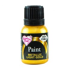 Rainbow Dust 식용색소 레인보우 더스트 메탈릭 식용 페인트 라이트 골드, 1개, 25ml