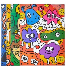 L型文件夾文件袋可愛塗鴉試卷夾a4A3試卷文件學習辦公收納文件夾, 【綠色+黃色】2個裝, 1個