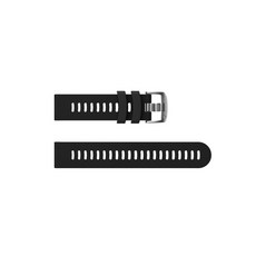 適用於 Samsung Galaxy Watch3 41mm 智慧手錶 20mm 運動矽膠透氣腕帶, 錶帶圓紋-黑