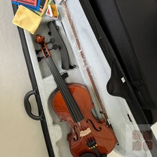 臺灣出貨 實木虎紋小提琴 全套專業級 初學考級演奏適用, 仿古亮光-全套,1/2, 1個