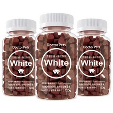강아지 눈 영양제 눈물자국 백내장예방 시력개선 고함량 닥터펫츠 120g 3세트, 120정, 눈물개선/눈건강, 3개