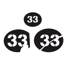 주년 기념 오토바이 번호 피아지오 베스파용 데칼, 10. 33 3pcs, D. Color black