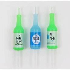 소주 생일초 3종 캐릭터 초 파티초 특이한 초 귀여운 초 케이크 초 데코 초 소주캔들, 진노, 1개