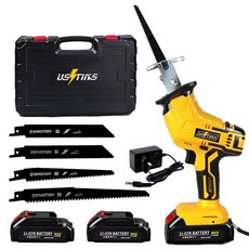 우스틴스 무선 컷소 전동톱 리튬이온 배터리 + 충전기 풀세트, 본품 + 배터리2개이상, 1개