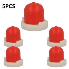 5Pcs 프라이머 전구 잔디 깎는 기계 전기 톱 교체 빨간색 푸시 버튼 오일 프라이머 전구 펌프 컵 전기 톱 및 브러시, 한개옵션0