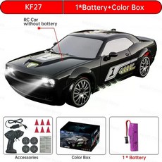 미니 RC카 체이싱 드리프트 자동차 전동카 장난감 레이싱 성인 수집품 선물, 2. KF27 1B BX Black