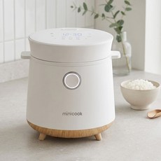 미니쿡 저당 전기보온밥솥 1~3인용, TKC-550, 퓨어 화이트