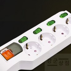 (강군상점) 개별전원 멀티탭 3M 화재방지멀티탭, 4구