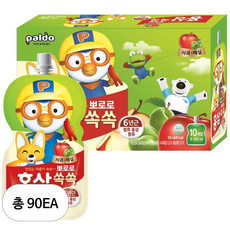 팔도 뽀로로홍삼쏙쏙 사과매실, 100ml, 90개