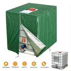IBC 물 탱크 330 갤런 토트 커버 지퍼 420D 무거운 선 스크린 소재 1000L 야외 정원 보호, 02 Green