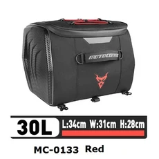 MOTOCENTRIC Motocycle 뒷좌석 가방 30L 대용량 모터 테일 백 페달 오토바이 프론트 사이클링 팩용 풀 헬멧