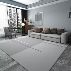 DIU 客廳地毯耐髒易打理現代簡約沙發茶几毯家用耐磨防滑水晶絨地毯, 1個, 天光雲影