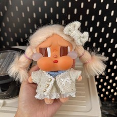 팝마트 크라이베이비 휴가 일기 시리즈 인형옷 인형액세서리 인형의상, 아기가 없어요, 크넬 베이지 3피스 세트(리본+상의+스커트)