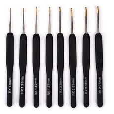 0.5 개 2.75mm-mm 뜨개질 바늘 세트 작은 레이스 후크 DIY 크로셰 직조 바느질 도구 피스, 블랙계열, 1개