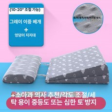 데이희 아기역방쿠 신생아선물 역류방지 신생아베개, 조절 경사 그레이 클라우드