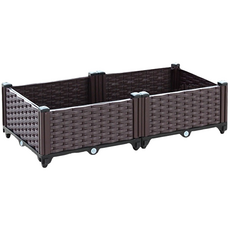 偉特鸚鵡 烏龜飼養箱 單層 爬蟲飼養箱 寵物箱, 棕藤條 單二聯 80x40x23cm, 1套