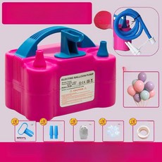 도랑가게 풍선바람넣는기계 기계 공기 공기주입기, 1개, 업그레이드 디럭스 세트 알루미늄 필름