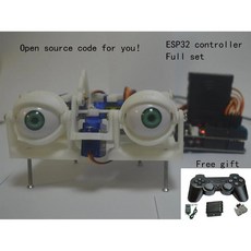 3D 프린팅 SG90 로봇 눈 Arduino DIY 키트 ESP32 오픈 코드 PS2 제어 프로그래밍, ESP32 robot eye, A