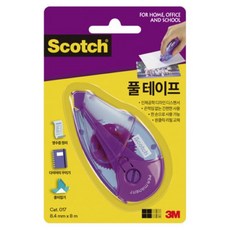 스카치 한손으로 쓰는 풀 테이프 017 8.4mm x 8m, 투명, 10개