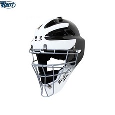 BRETT 布瑞特 捕手護具 少年用全罩式捕手頭盔 強化 白/黑色 B-CH06-Y, 1個
