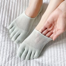 여성 여름 바람숑숑 발가락양말 메쉬 발가락덧신 5켤레세트