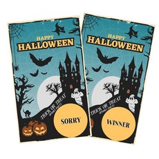 해외 CWIOQPYI 할로윈 스크래치 오프 카드 해피 파티 게임 50개 으스스한 테마 생일 베이비 샤워 장식 용품 A03 미국매장정품+ 1894501