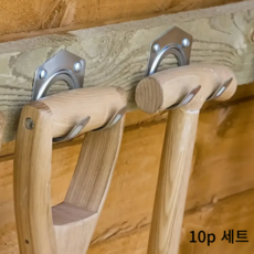 론조모니 강력고정 효율정리 작업용 공구 걸이 후크, 10세트, 실버