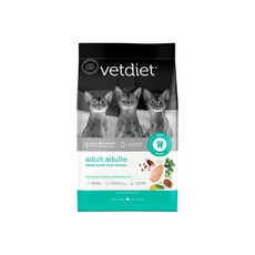 Vetdiet 三兄弟 貓寵糧 活力護膚 腸胃 牙齒保健, 1.59kg, 1個, 成貓雞肉 牙齒保健