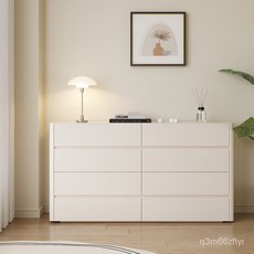 實木八鬥櫃 客廳臥室儲物櫃 意式極簡床頭櫃 奶油風抽屜收納櫃 GWVT----, 1個